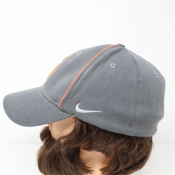 Nike Syracuse Orange Hat Mens OSFM Gray Swoosh Flex Team Wool Blend Stretch Cap - Picture 5 of 12